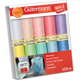 Gütermann Nähfaden-Set "Pastellfarben", 10 Spulen