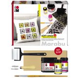 Marabu textil Transfer set "Soft linol Print & Colouring"