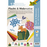 folia flecht- & webmotive Set "XMAS", din A4, 12 Blatt