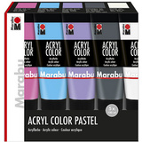 Marabu acrylfarbe "AcrylColor" PASTELL, 5er Set