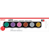 Marabu acrylfarben-set "METALLIC", 6 x 3,5 ml
