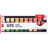 Marabu acrylfarben-set "BASIC", 32 x 3,5 ml / 2 x 59 ml