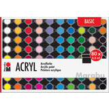 Marabu acrylfarben-set "BASIC", 80 x 3,5 ml