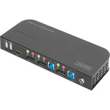 DIGITUS kvm Switch, 2-Port, 2 x DP in, 1 x DP/HDMI out