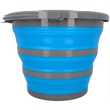 cartrend Wassereimer, faltbar, rund, 10 Liter, grau/blau