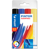 PILOT pigmentmarker PINTOR, medium, 4er set "ESSENTIALS"