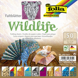 folia Faltbltter "Wildlife", 150 x 150 mm, 80g/qm, 50 Blatt