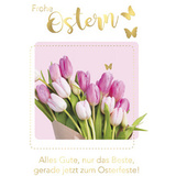 SUSY card Oster-Grukarte "Tulpen rosa"