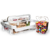 deflecto Caddy-Organizer, stapelbar, wei/transparent