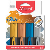 Maped textmarker GLITTER METAL, 4er Etui