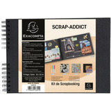 EXACOMPTA scrapbooking-set SCRAP ADDICT, schwarz
