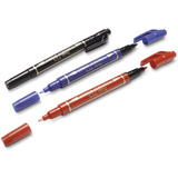Pentel permanent-marker Pen, Doppelspitze, 3er etui sortiert