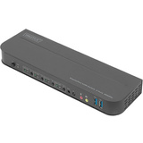 DIGITUS KVM-Switch, 4-Port, 4K60Hz, 4x dp in, 1x DP/HDMI out