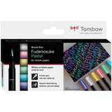 Tombow kalligraphie-stift Fudenosuke Pastel, 6er Kartonetui