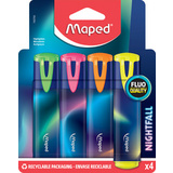 Maped textmarker NIGHTFALL, Keilspitze, 4er Kartonetui