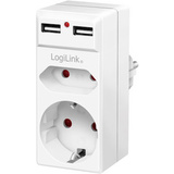 LogiLink adapterstecker mit 2x USB-Ports, eurosteckdose &