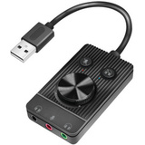 LogiLink usb 2.0 audio-adapter mit Lautstrkeregler, schwarz