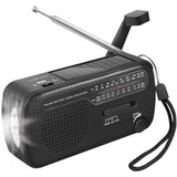 LogiLink Dynamo-Handkurbel-Radio, solarpanel & Taschenlampe