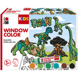 Marabu kids Window color-set "Dinosaurier", 6 x 25 ml