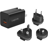 LogiLink USB-Reiseadapter, usb-a & USB-C, GaN-Technolgie