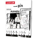 uni-ball manga-starterset uni pin, 9er Koffer