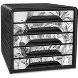 CEP schubladenbox Smoove Tropical, 5 Schbe,schwarz/tropisch