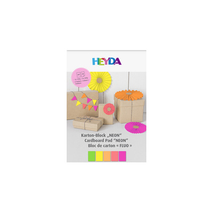 <small>HEYDA Neonpapier-Block DIN A4 10 Blatt neonfarben (2047154)</small>