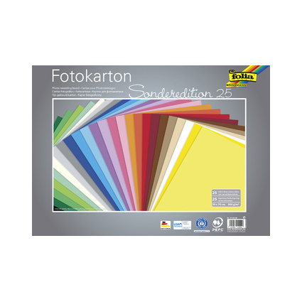 folia Fotokarton, (B)500 x (H)700 mm, 300 g/qm, sortiert