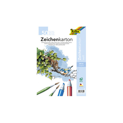 <small>folia Zeichenkarton DIN A4 120 g/qm weiß (8300)</small>