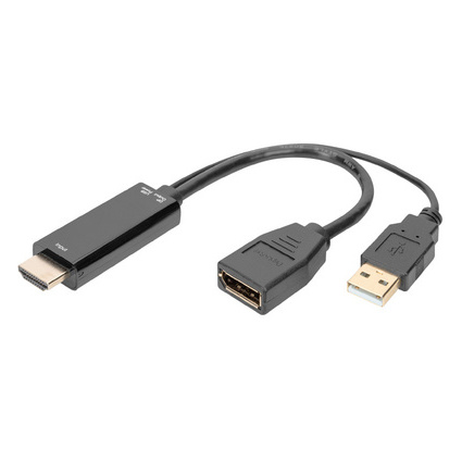 DIGITUS 4K HDMI Adapter - HDMI auf DisplayPort, 0,2 m