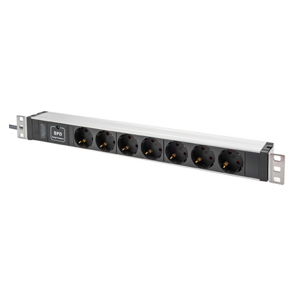 <small>DIGITUS 19" Steckdosenleiste 7-fach 1 HE silber/schwarz (DN-95431)</small> <small>DIGITUS 19" Steckdosenleiste 7-fach 1 HE silber/schwarz (DN-95431)</small>