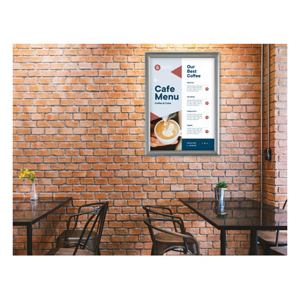 EUROPEL Plakatrahmen Premium, DIN A0, 25 mm, silber eloxiert