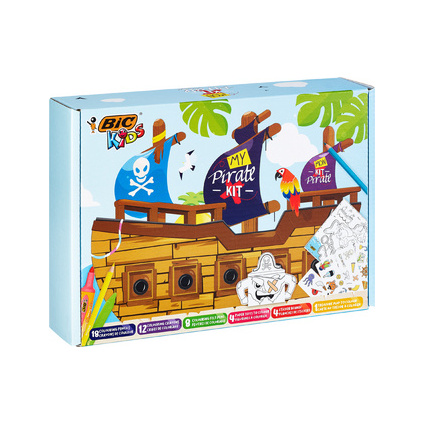 BIC KIDS Zeichenset "Meine Piraten-Box", 47-teilig