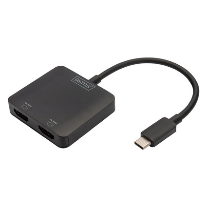 DIGITUS MST Video Hub, 2 Port, USB-C - 2x HDMI
