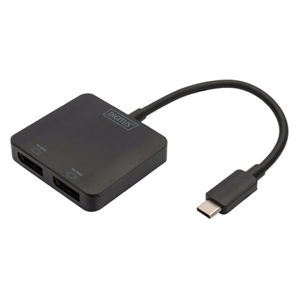 DIGITUS MST Video Hub, 2 Port, USB-C - 2x DisplayPort