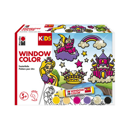 Marabu KiDS Window Color-Set "Prinzessin", 6 x 25 ml