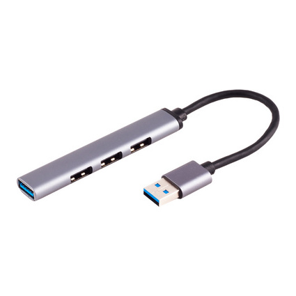 shiverpeaks BASIC-S USB-A 3.0 Hub, 4-fach, ALU, slim