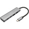 DIGITUS USB-C Hub, 4 Port, 2x USB A + 2x USB-C, dunkelgrau