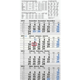 Glocken wandkalender "4-Monats-Wandkalender UWS", 2024, grau