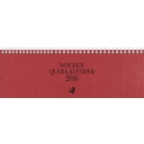 Glocken tischkalender "Querterminbuch", 2023, rot