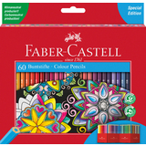 FABER-CASTELL hexagonal-buntstifte CASTLE, 60er Kartonetui