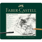 FABER-CASTELL pitt CHARCOAL Set, 24-teiliges Etui
