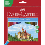 FABER-CASTELL hexagonal-buntstifte CASTLE, 48er Kartonetui