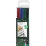 FABER-CASTELL permanent-marker MULTIMARK F, 4er Etui