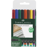 FABER-CASTELL permanent-marker MULTIMARK F, 8er Etui