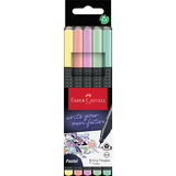 FABER-CASTELL fineliner GRIP finepen Pastell, 5er Etui