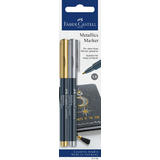 FABER-CASTELL metallics Marker, 2er Blisterkarte