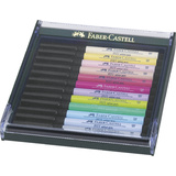 FABER-CASTELL tuschestift PITT artist pen, 12er etui Pastell