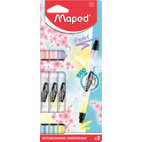 Maped textmarker FLUO'PEPS pen DUO Pastel, 3er Kartonblister