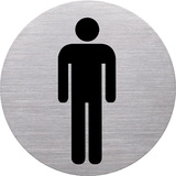 helit piktogramm "the badge" WC-Herren, rund, silber